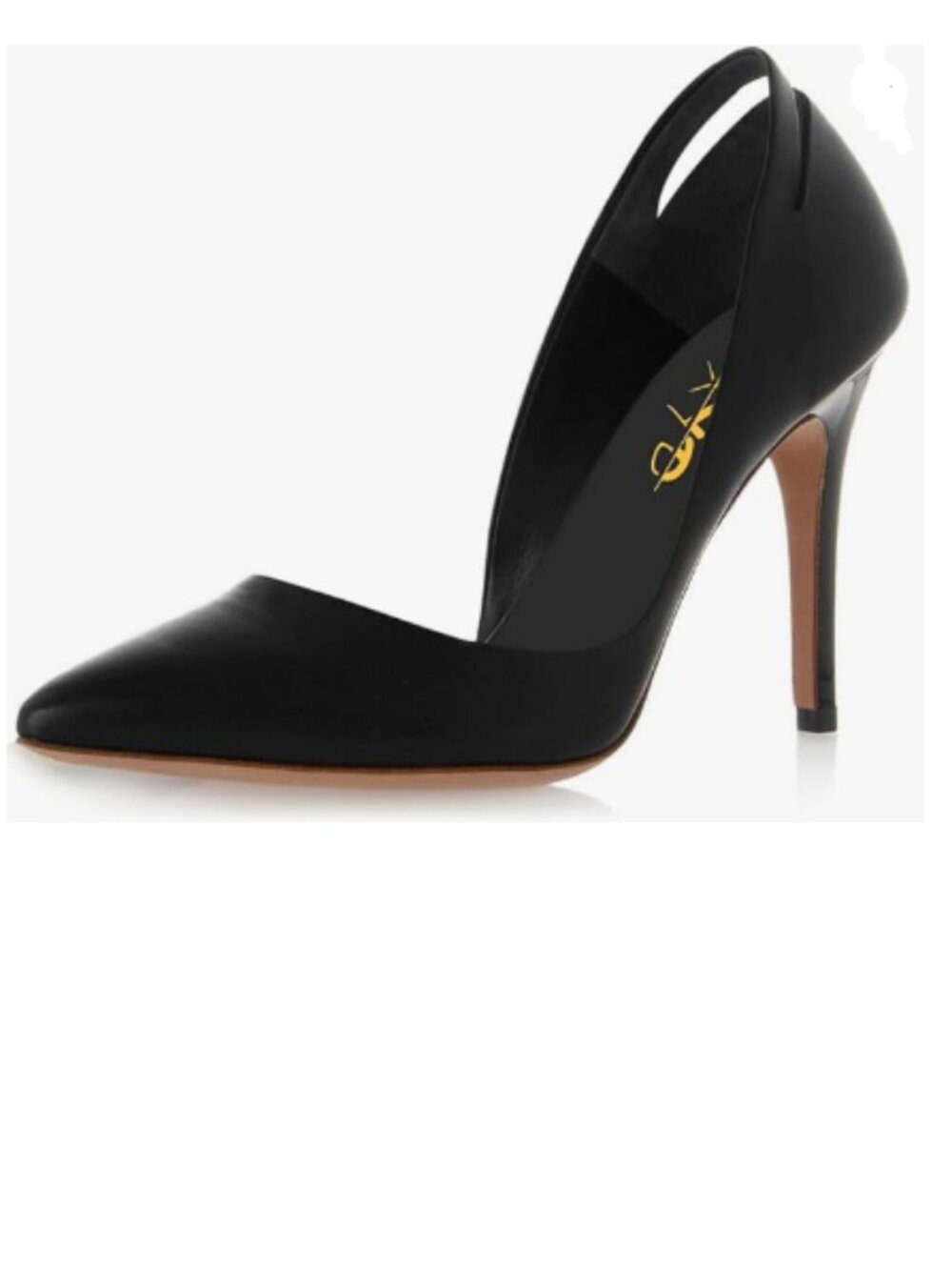 XYD Black Office Lady Stylish Professional Heels Sexy Pointed Toe D'Orsay Pumps